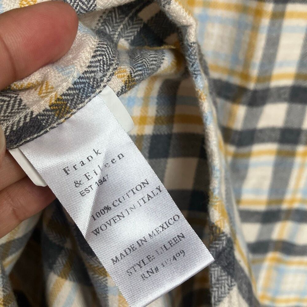 Frank & Eileen Plaid Pocket Flannel 100% Cotton Womens Small #780 - Picture 6 of 11